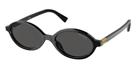 Miu Miu MU04ZS 1AB5S0 Sunglasses in Black.